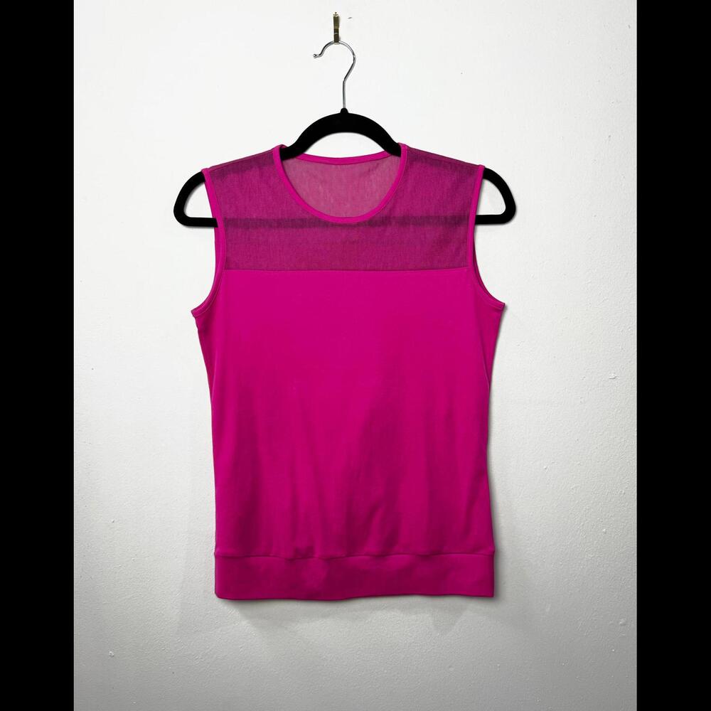 Issey Miyake Sleeveless Sheer Panel Top
